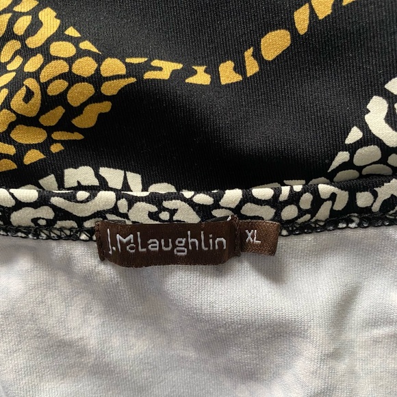 J. McLaughlin Women Catalina Cloth Stretch Knit Cheetah Print 3/4 Sleeve Top XL - Picture 5 of 7